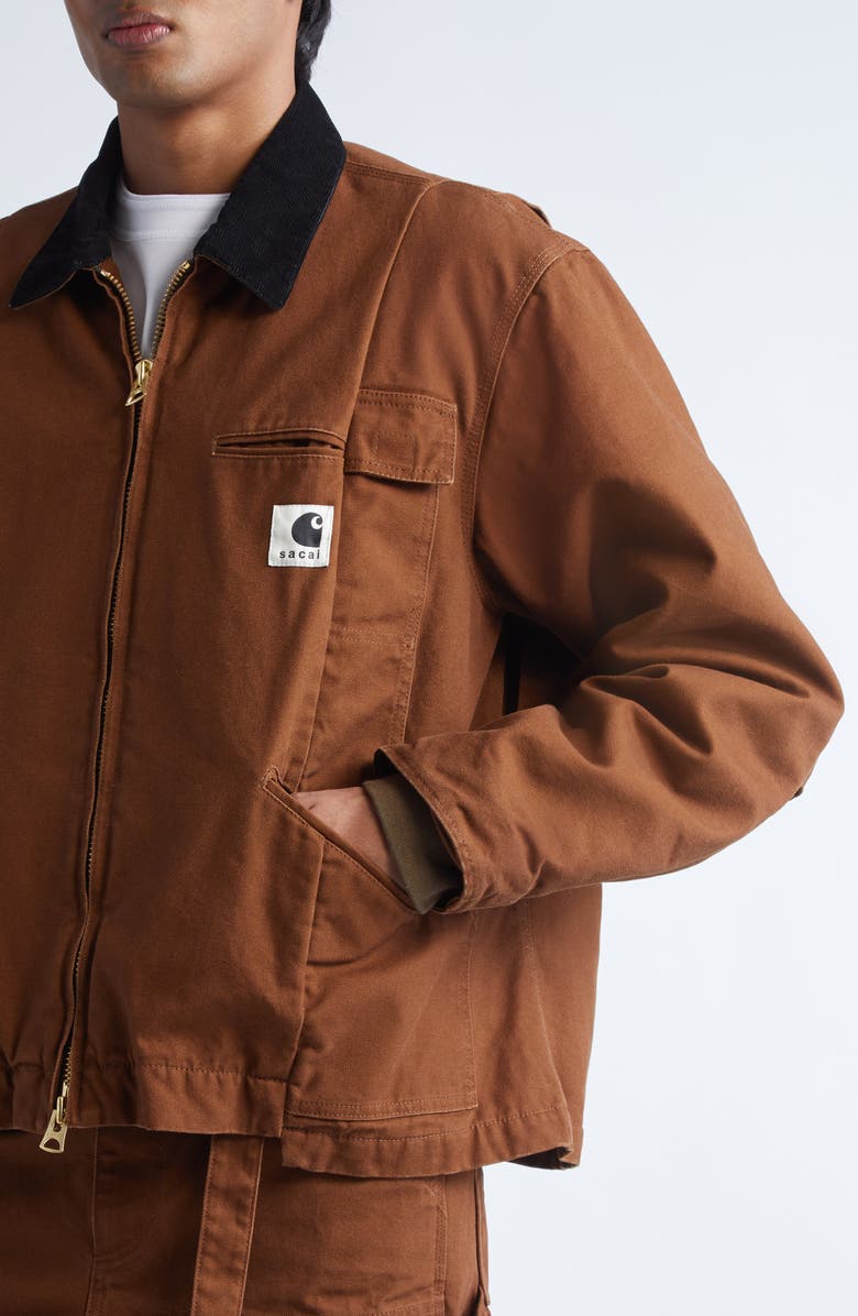 Sacai Carhartt WIP Washed Duck Canvas Work Jacket, Alternate, color, 