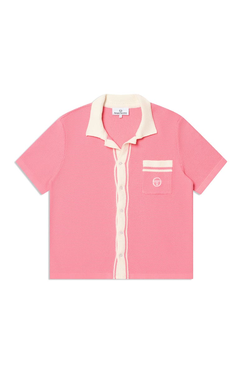 Sergio Tacchini Fratelli Crochet Cabana Polo, Alternate, color, Geranium Pink
