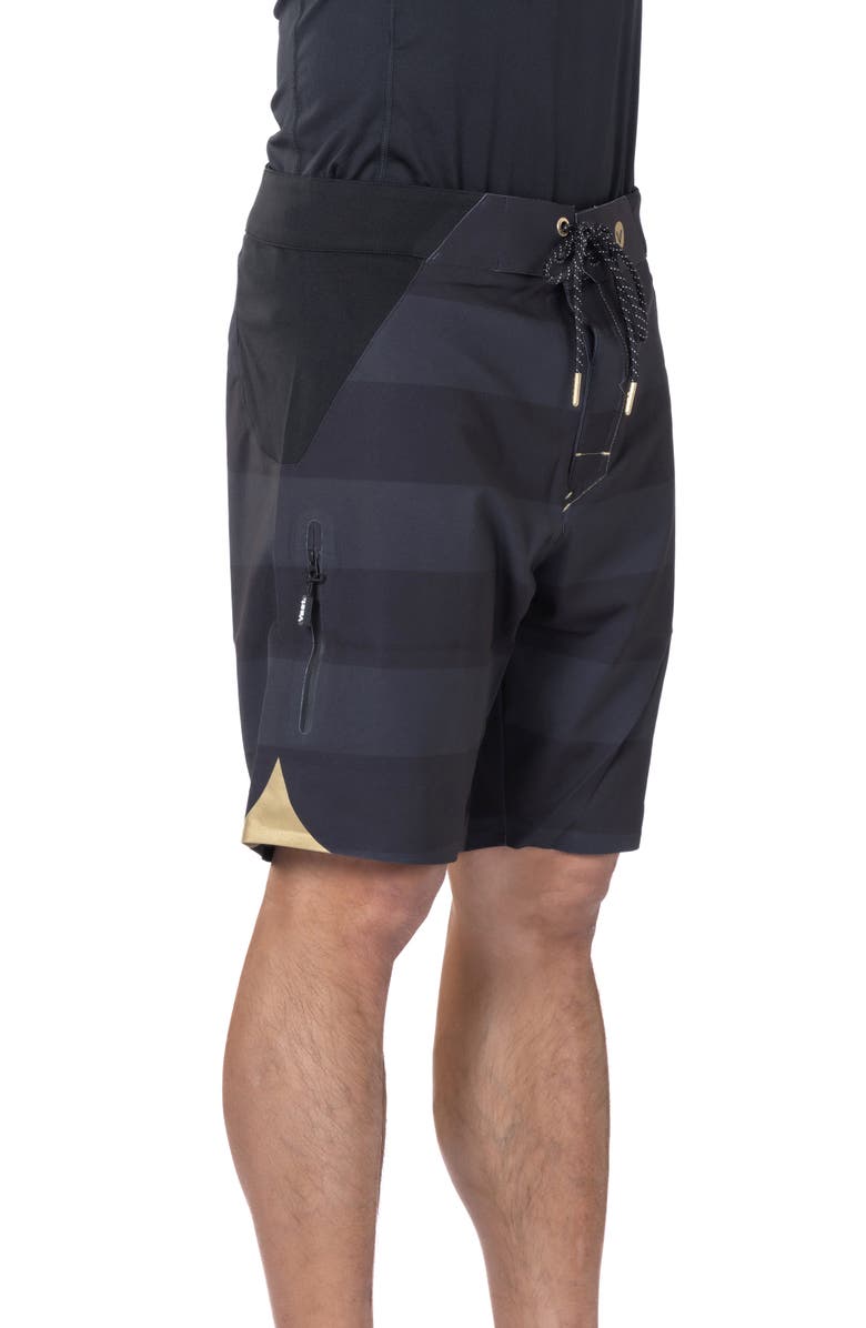 VAST Gangster Stripes II Stretch Board Shorts, Alternate, color, Black Multi
