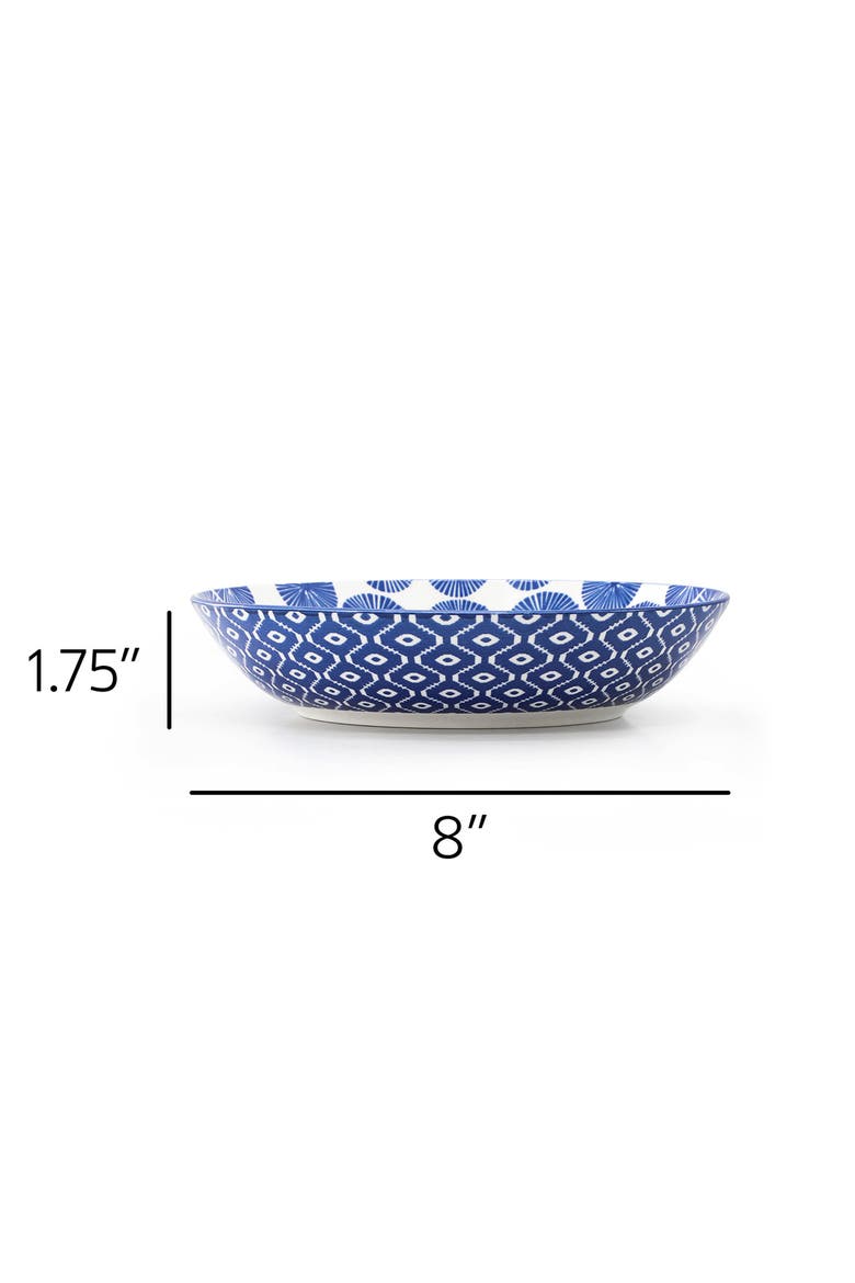 Aurora 6 Piece Assorted Porcelain Bowl Set, Alternate, color, Blue