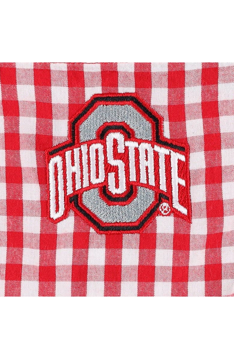 GARB Girls Toddler Garb Scarlet Ohio State Buckeyes Teagan Gingham Sleeveless Dress, Alternate, color, 