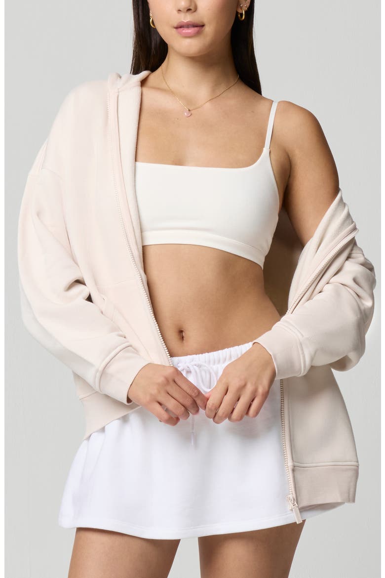 Cozy Crush Forever Embroidered Oversize Graphic Zip Hoodie, Alternate, color, ROSE QUARTZ PERFUME