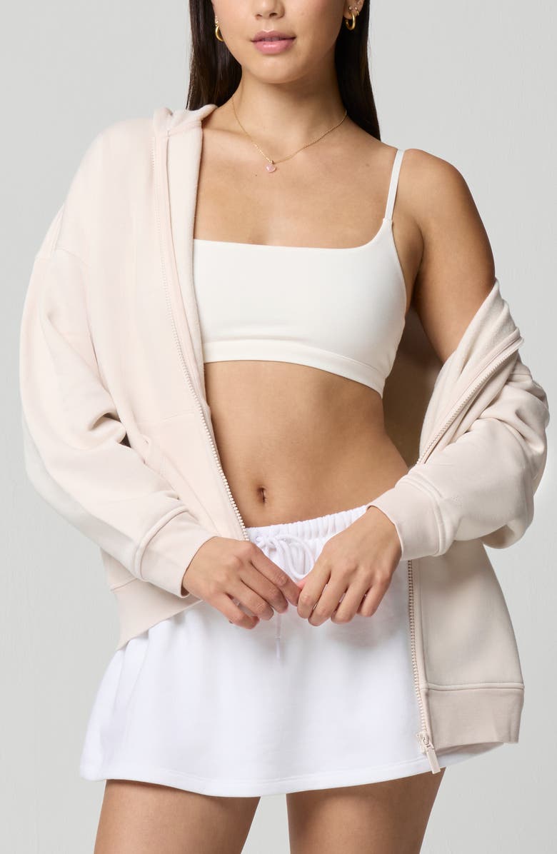 Florence by Mills Cozy Crush Forever Embroidered Oversize Graphic Zip Hoodie, Alternate, color, 