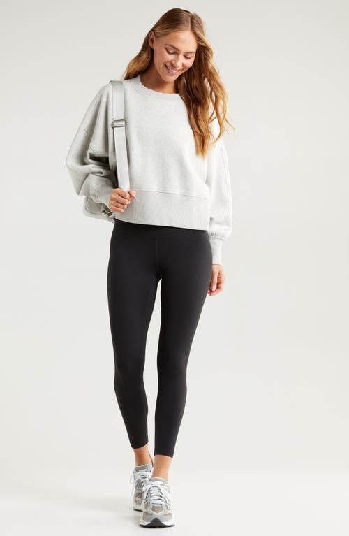 Zella Cloud Fleece Relaxed Sweatshirt In Grey Light Heather