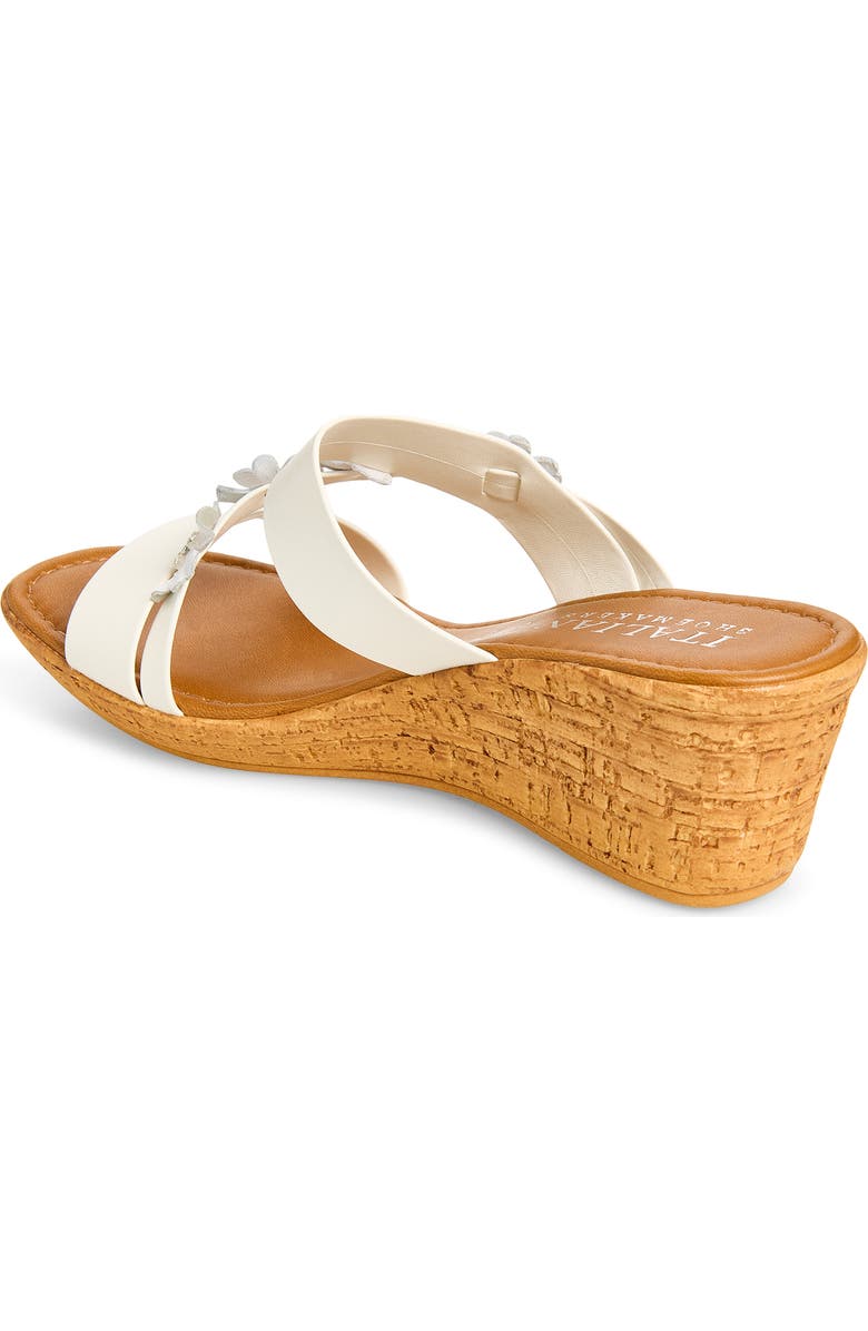 ITALIAN SHOEMAKERS Niva Wedge Sandal, Alternate, color, White