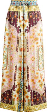 Elie Tahari The Lior Mix Print Wide Leg Pants