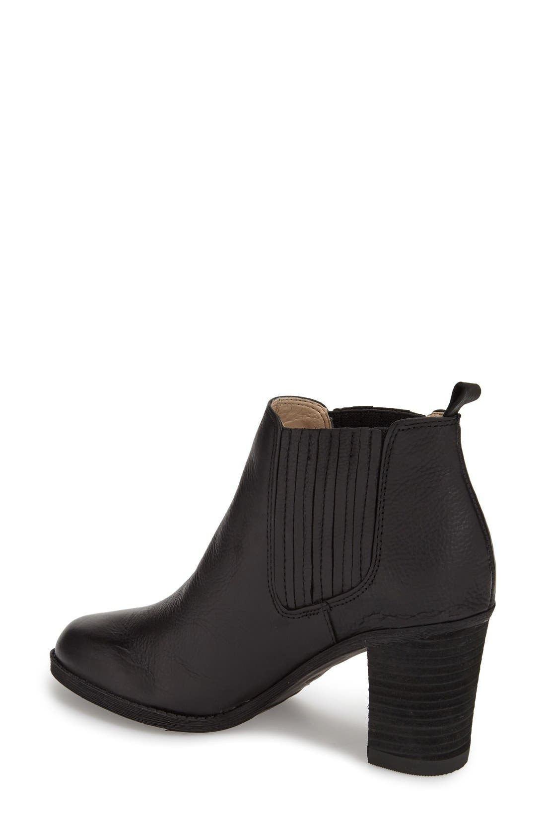 Original Collection 'London' Block Heel Bootie, Alternate, color, BLACK LEATHER