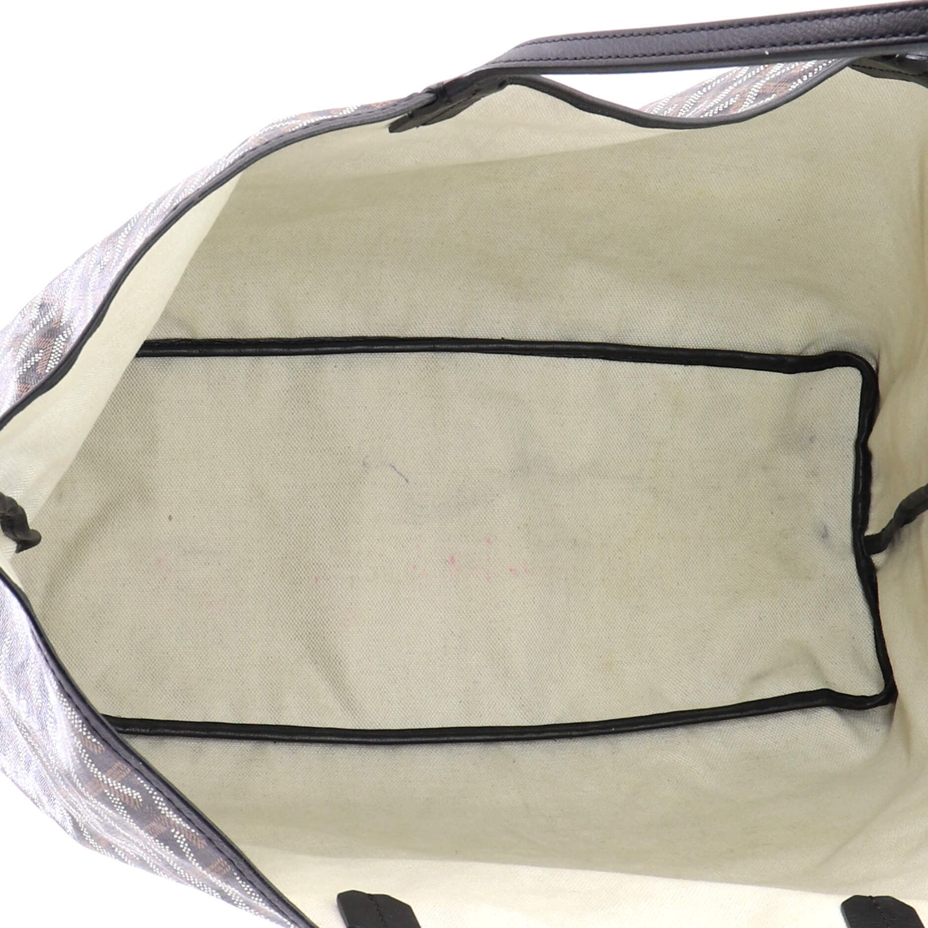 Pre-Owned Goyard Saint Louis Tote Coated Canvas GM, Alternate, color, Black