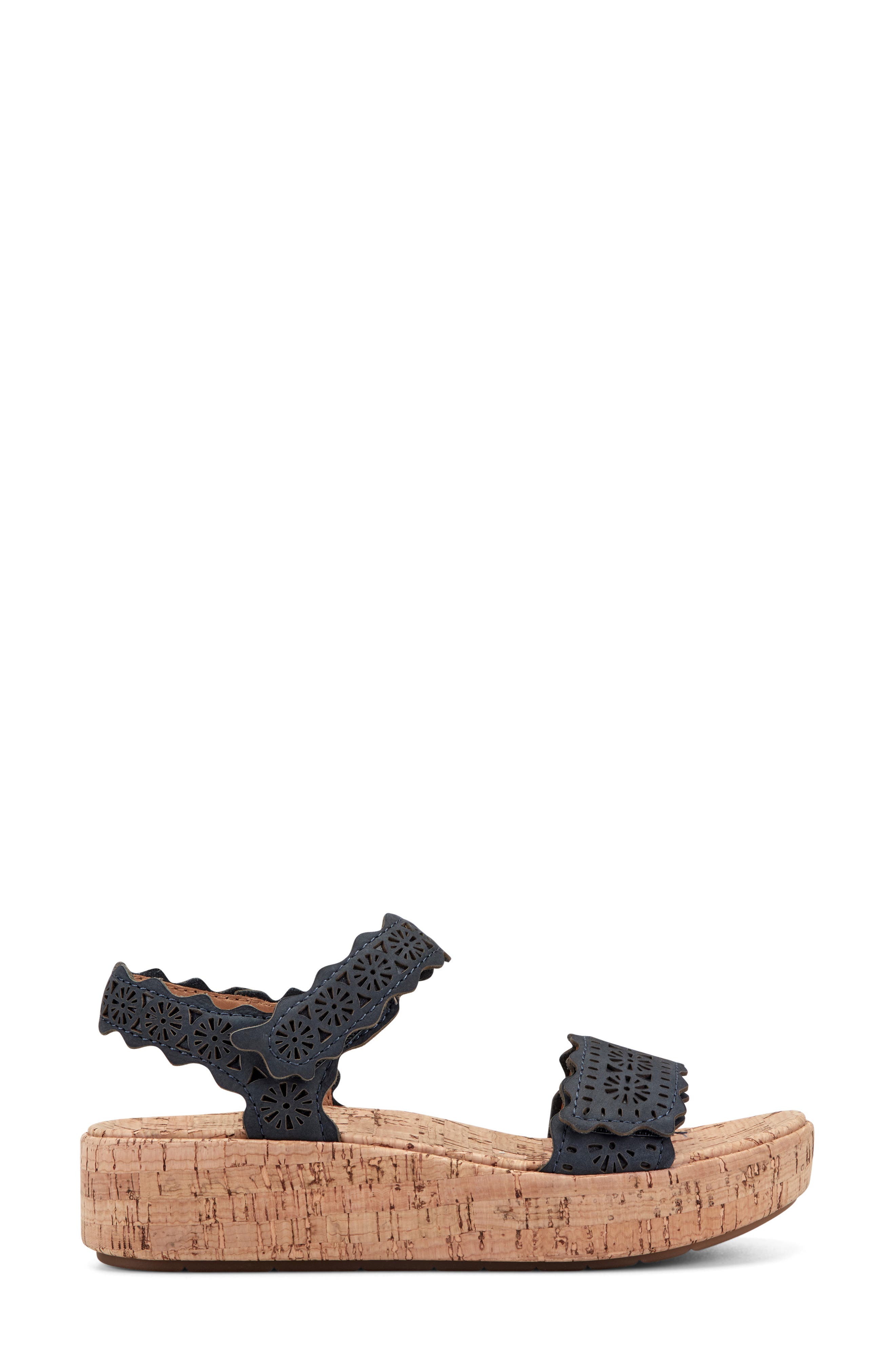 Slata Ankle Strap Platform Sandal, Alternate, color, DARK BLUE
