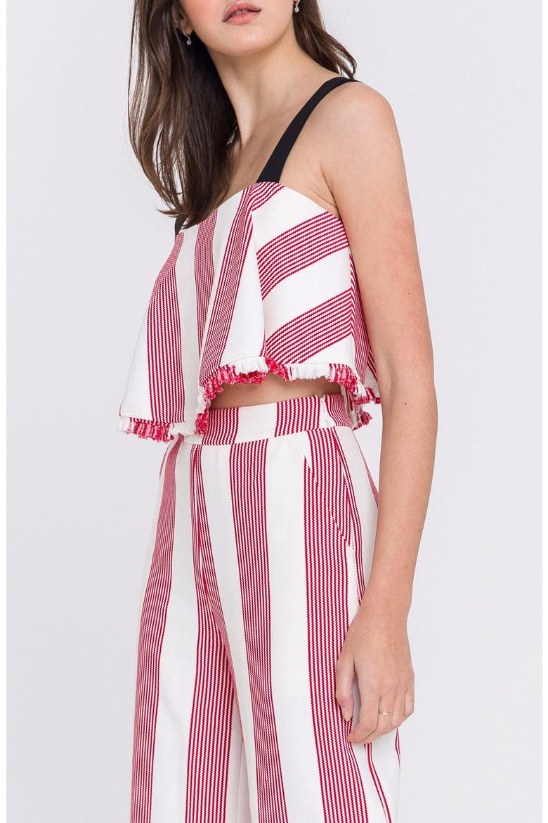 Stripe Crop Tank, Alternate, color, RED
