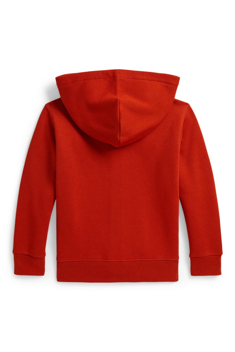 Kids' Fleece Zip Hoodie, Alternate, color, VARSITY ORANGE