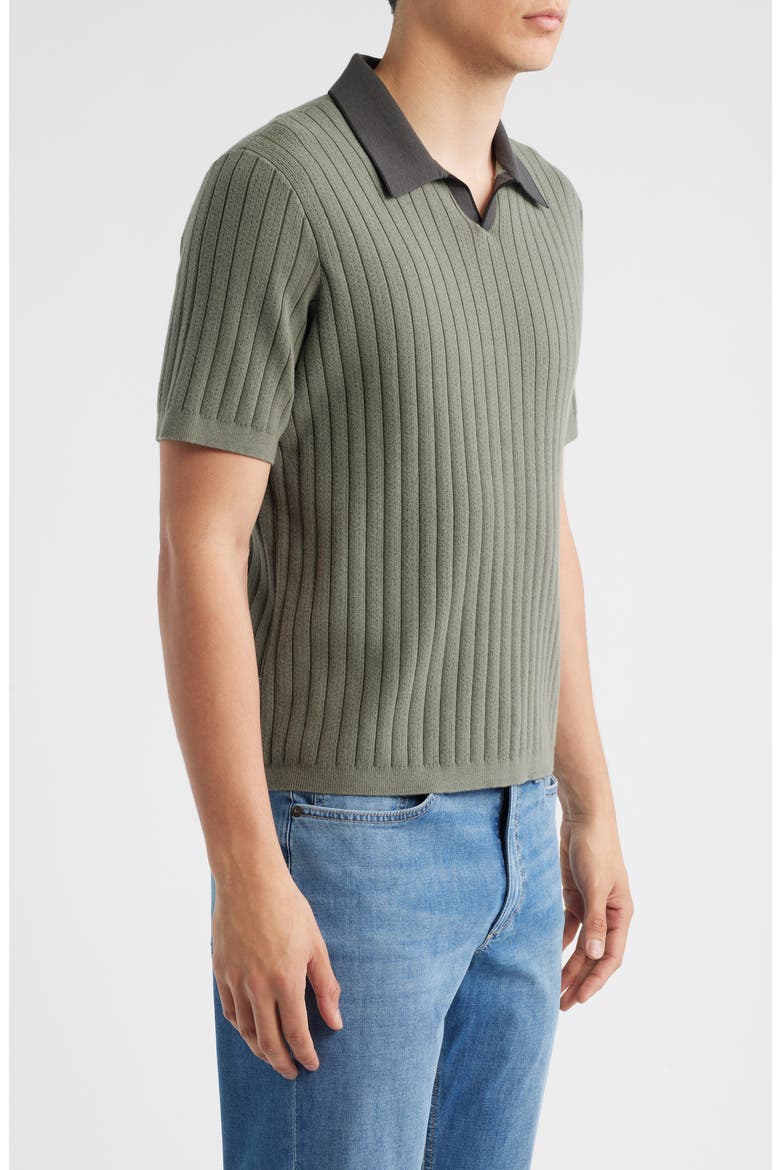 Sanford Rib Johnny Collar Polo, Alternate, color, PAVEMENT