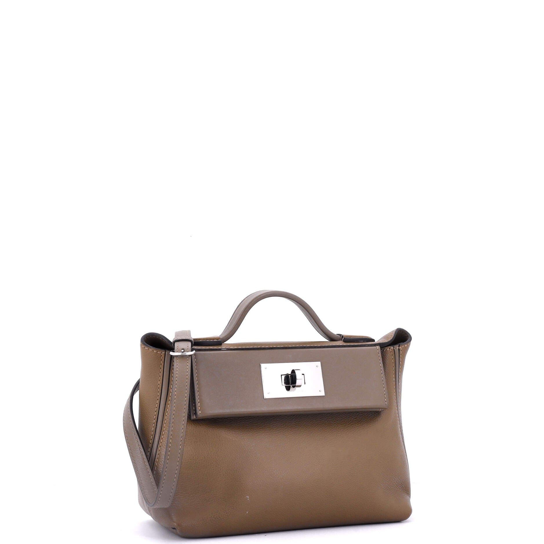 Pre-Owned Hermes 24/24 Bag Evercolor with Swift 21, Alternate, color, Etoupe