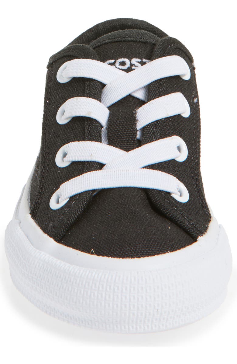 Lacoste Kids' Backcourt Sneaker, Alternate, color, Black/ White Canvas