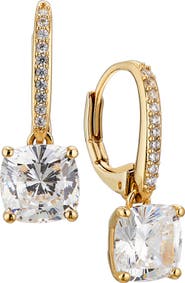 Nadri Modern Luv Cubic Zirconia Drop Earrings