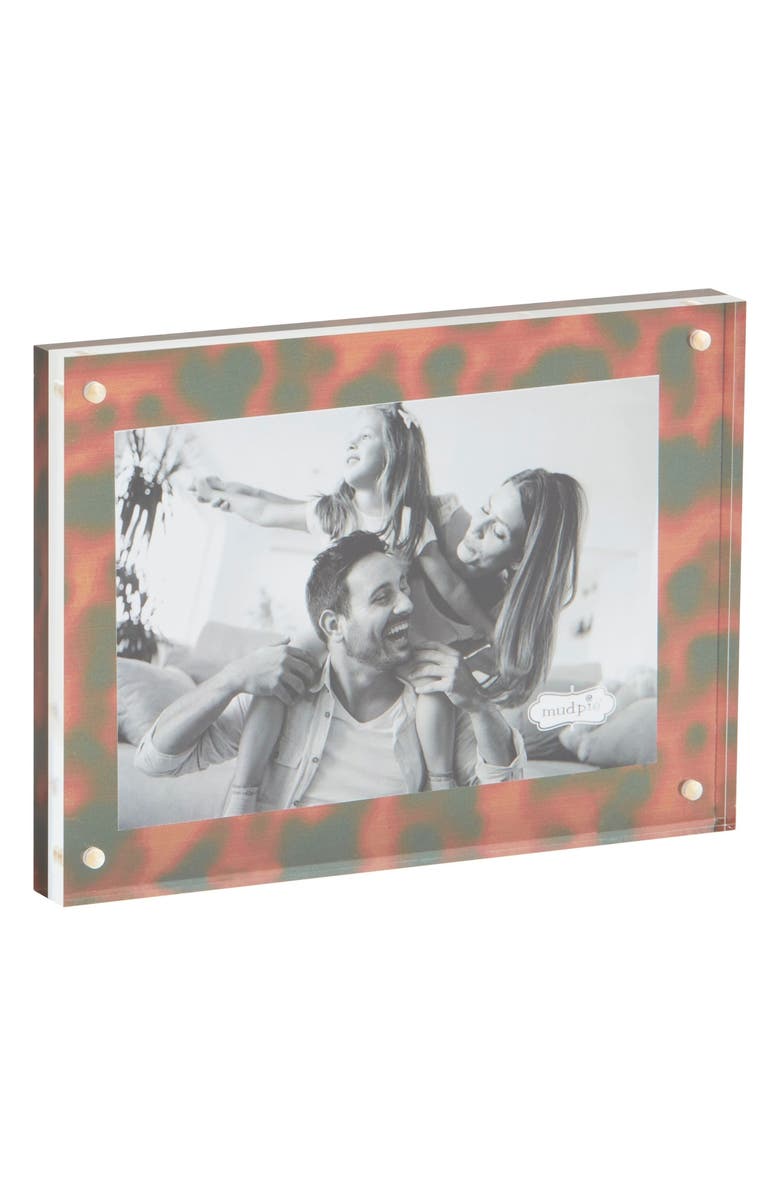 Mud Pie Tortoiseshell Acrylic Picture Frame, Main, color, Brown
