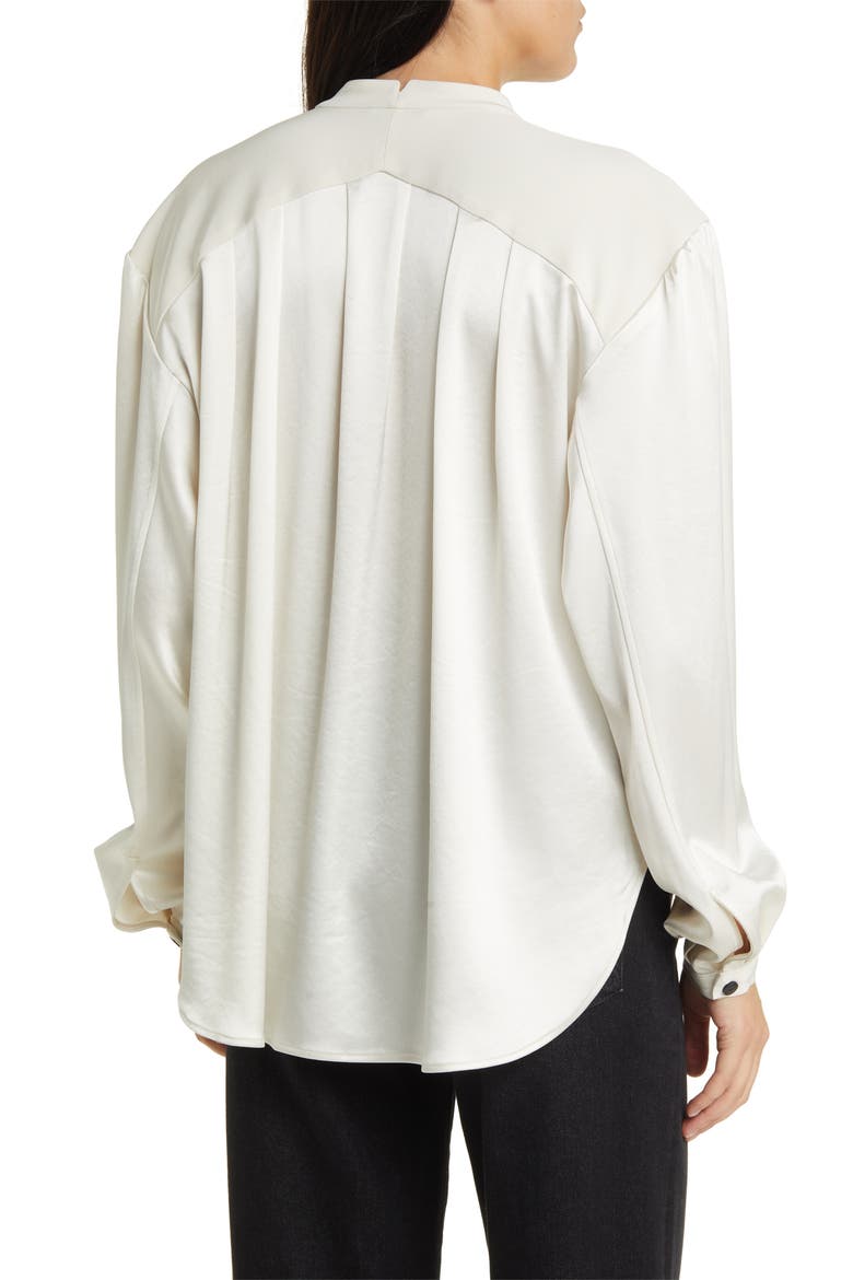 Rosie Satin Shirt, Alternate, color, IVORY