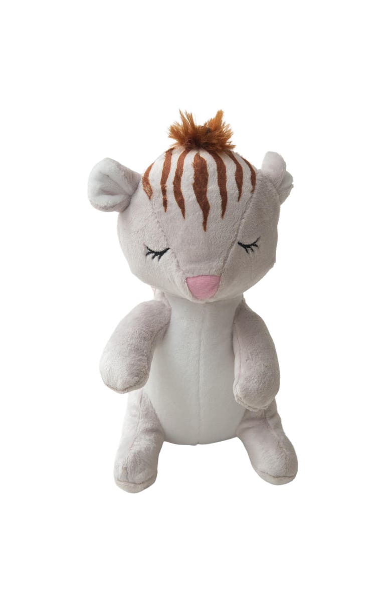 SnugArooz Shea the Squirrel, White and Brown Plush Dog Toy, Squeaks & Crinkles, Main, color, Multicolored