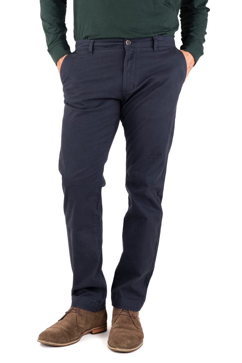 Straight Leg Stretch Cotton Twill Chino Pants, Main, color, NAVY BLAZER
