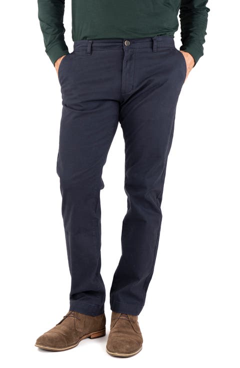 Straight Leg Stretch Cotton Twill Chino Pants
