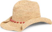 San Diego Hat Beaded Raffia Cowboy Hat