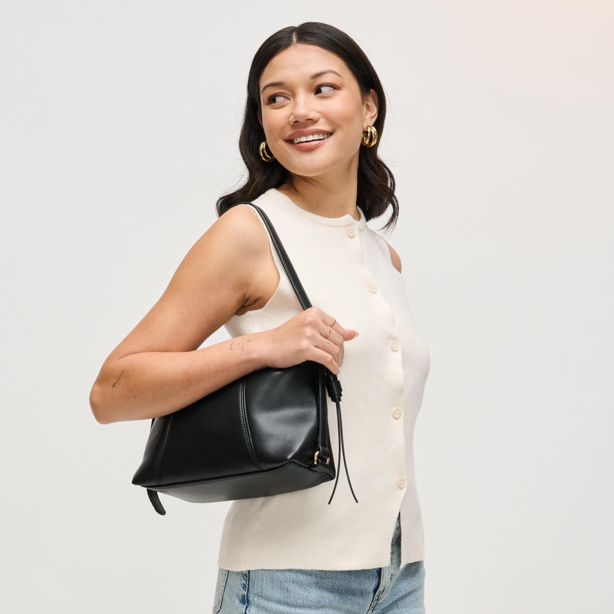 URBAN EXPRESSIONS HANDBAGS Waylon Shoulder Bag, Alternate, color, Black
