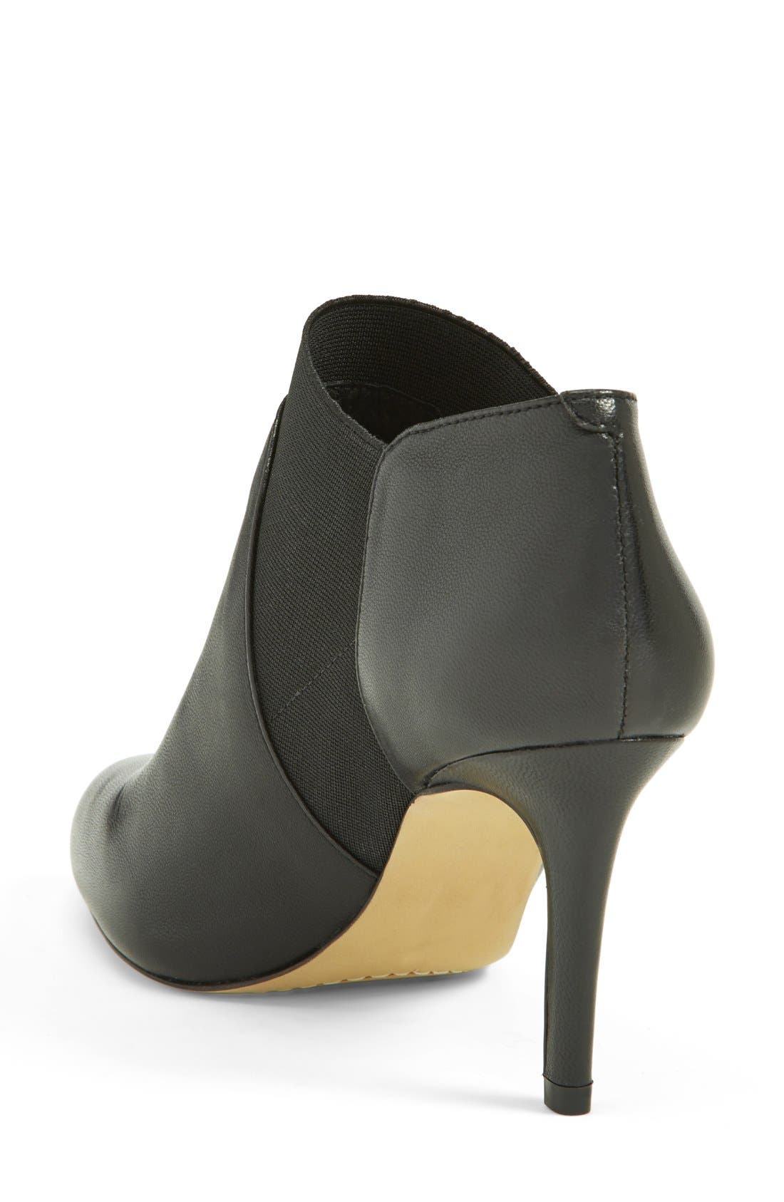 'Saron' Bootie (Nordstrom Exclusive), Alternate, color, BLACK LEATHER