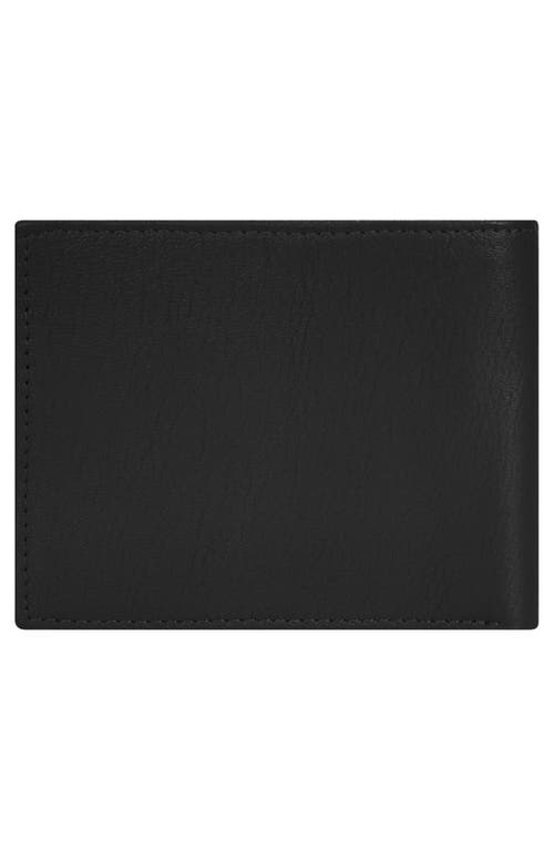 Shop Champs Iconic Id Flap Leather Bifold Wallet In Black