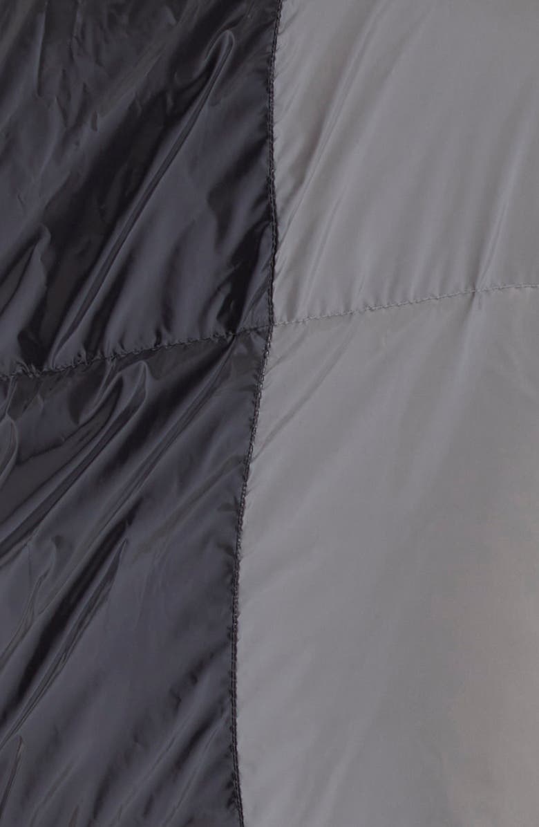 Thom Browne Colorblock Down Puffer Jacket with Removable Hood, Alternate, color, Light Grey