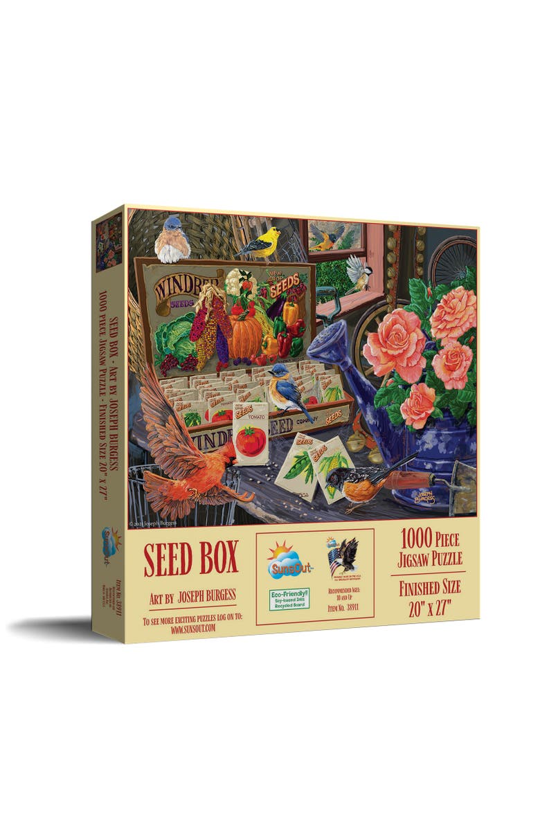 Sunsout Seed Box 1000 piece Jigsaw Puzzle for Adults, Main, color, Multicolor