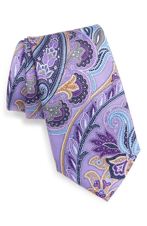 Paisley Jacquard Silk Tie