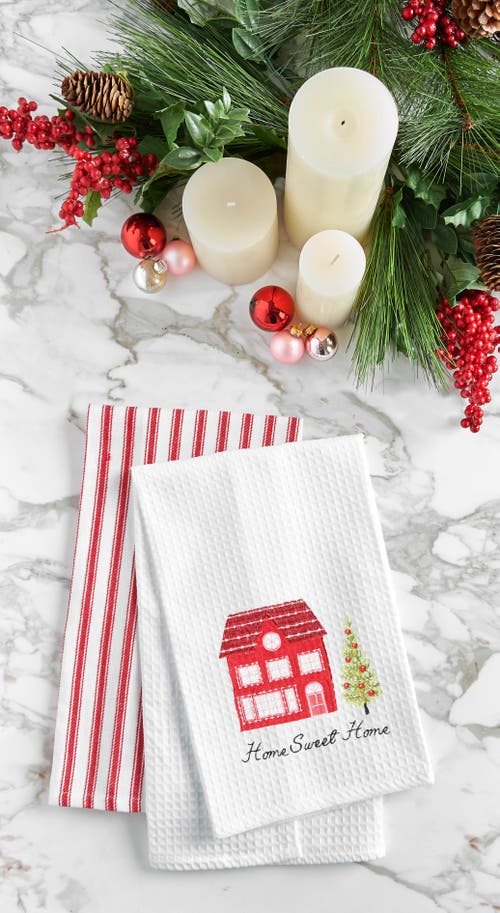 C & F Home C&f Home Home Sweet Home Embroidered & Waffle Weave Kitchen Towel In White