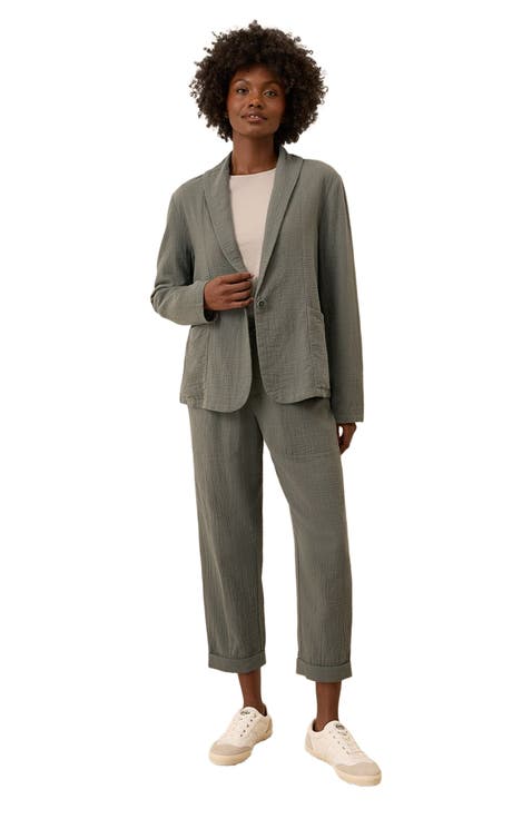 Organic Cotton Coastal Double Gauze Lined Easy Jacket