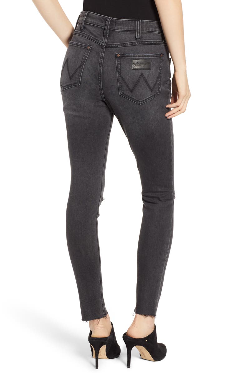 Wrangler Ripped High Waist Skinny Jeans, Alternate, color, 
