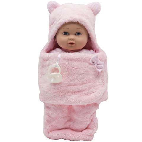 Bunting 13" Baby Doll With Swaddle Blanket & Accessories