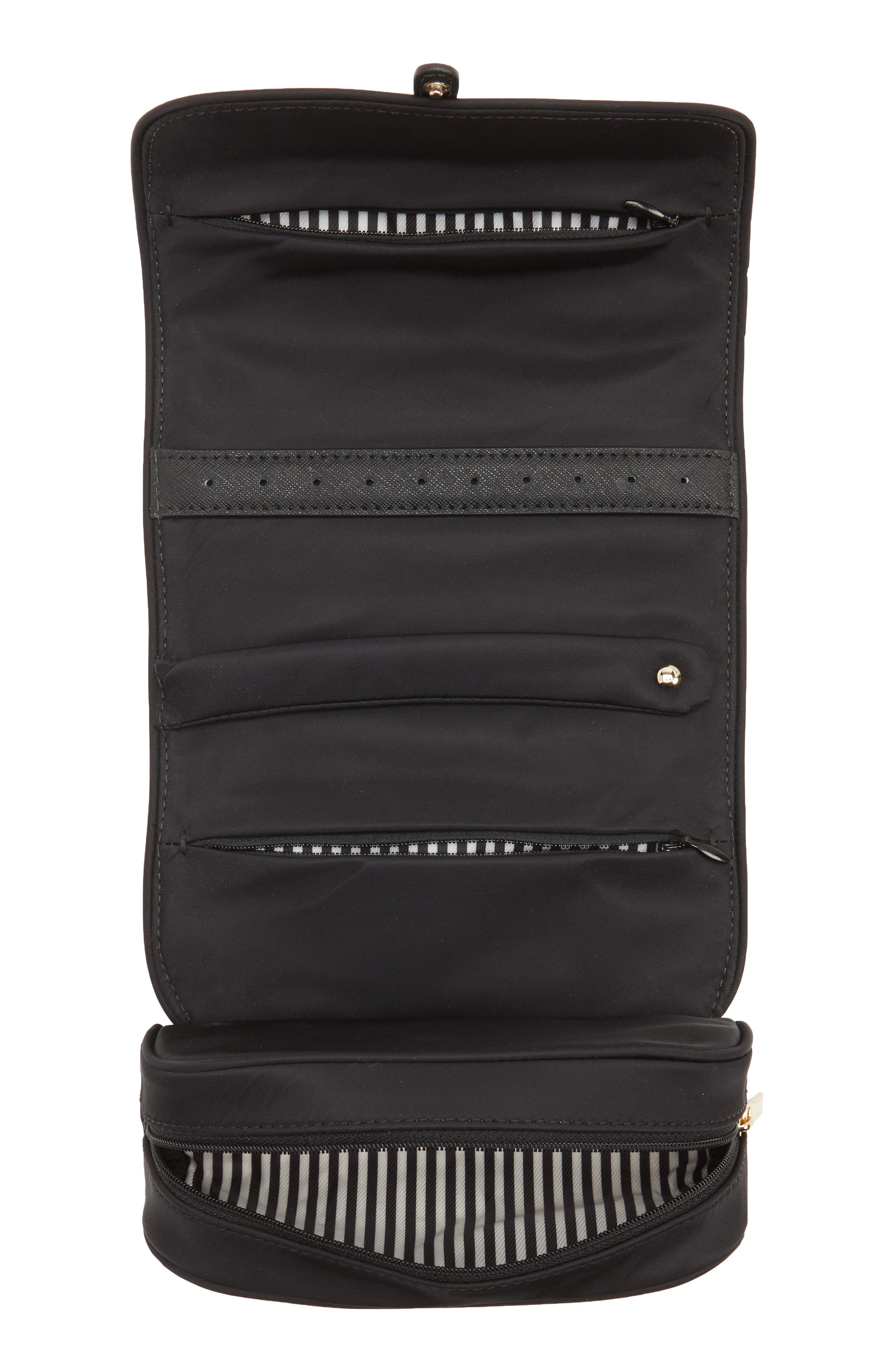 Kate Spade New York classic nylon jewelry roll, Alternate, color, 