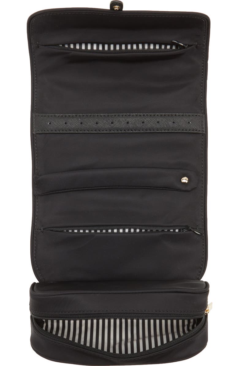 Kate Spade New York classic nylon jewelry roll, Alternate, color,