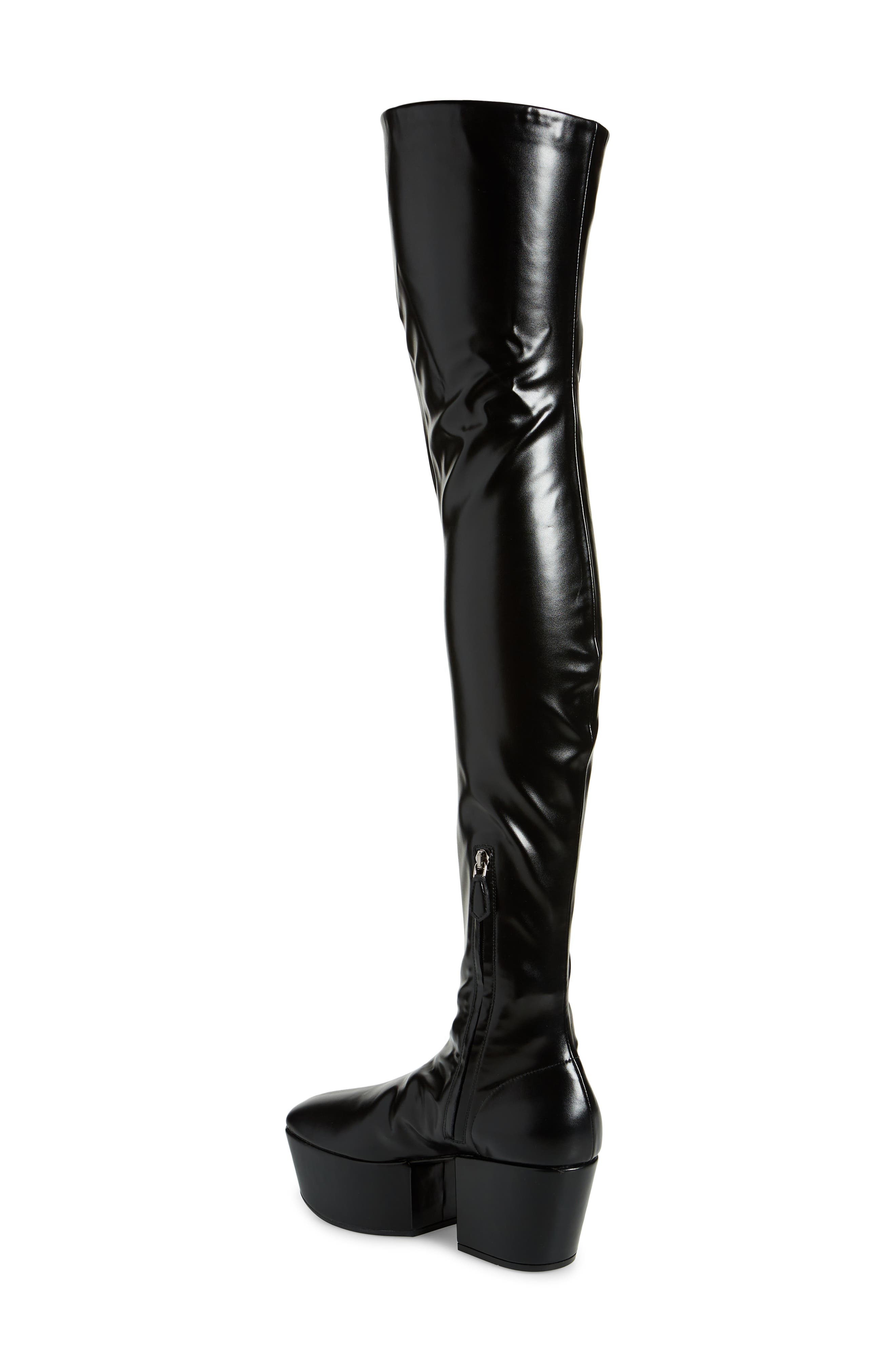 Prada Platform Over the Knee Boot, Alternate, color, 