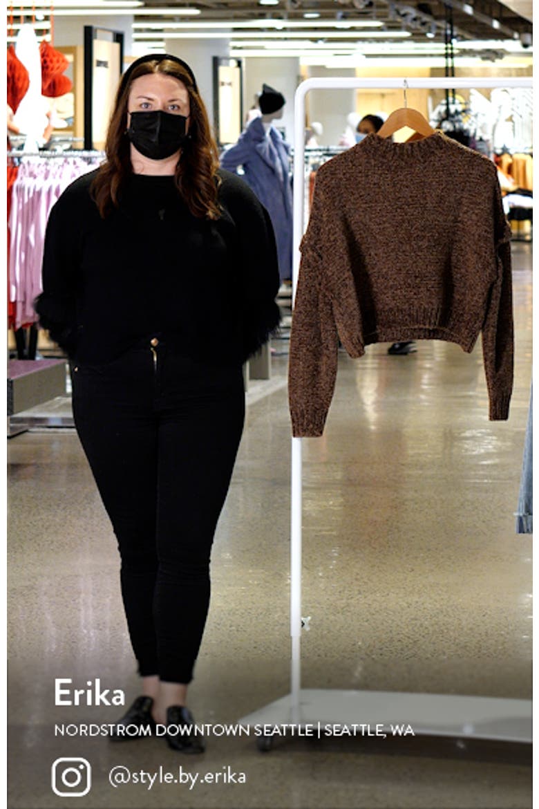Drop Shoulder Crop Sweater video