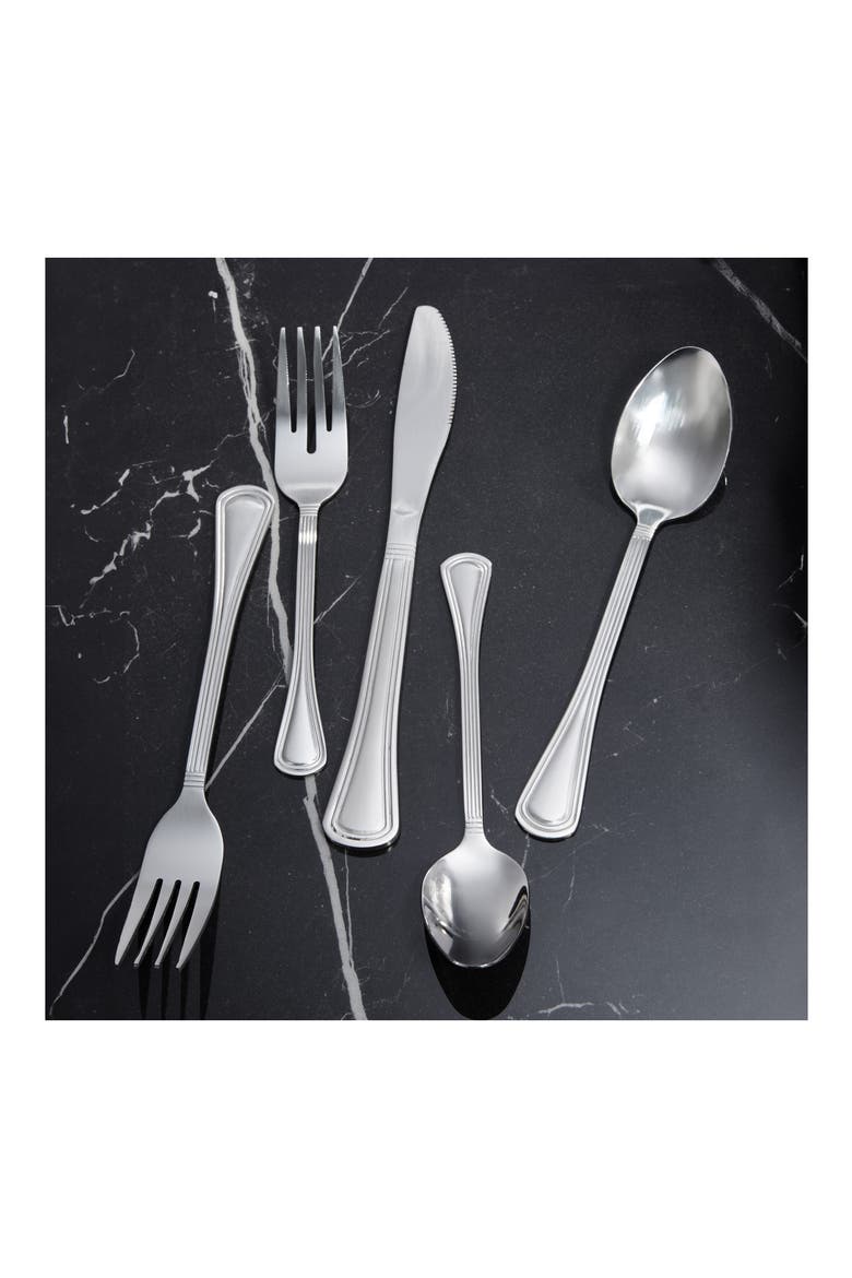Two-Tone Matte Flatware Set - 20 Piece Set, Alternate, color, SILVER