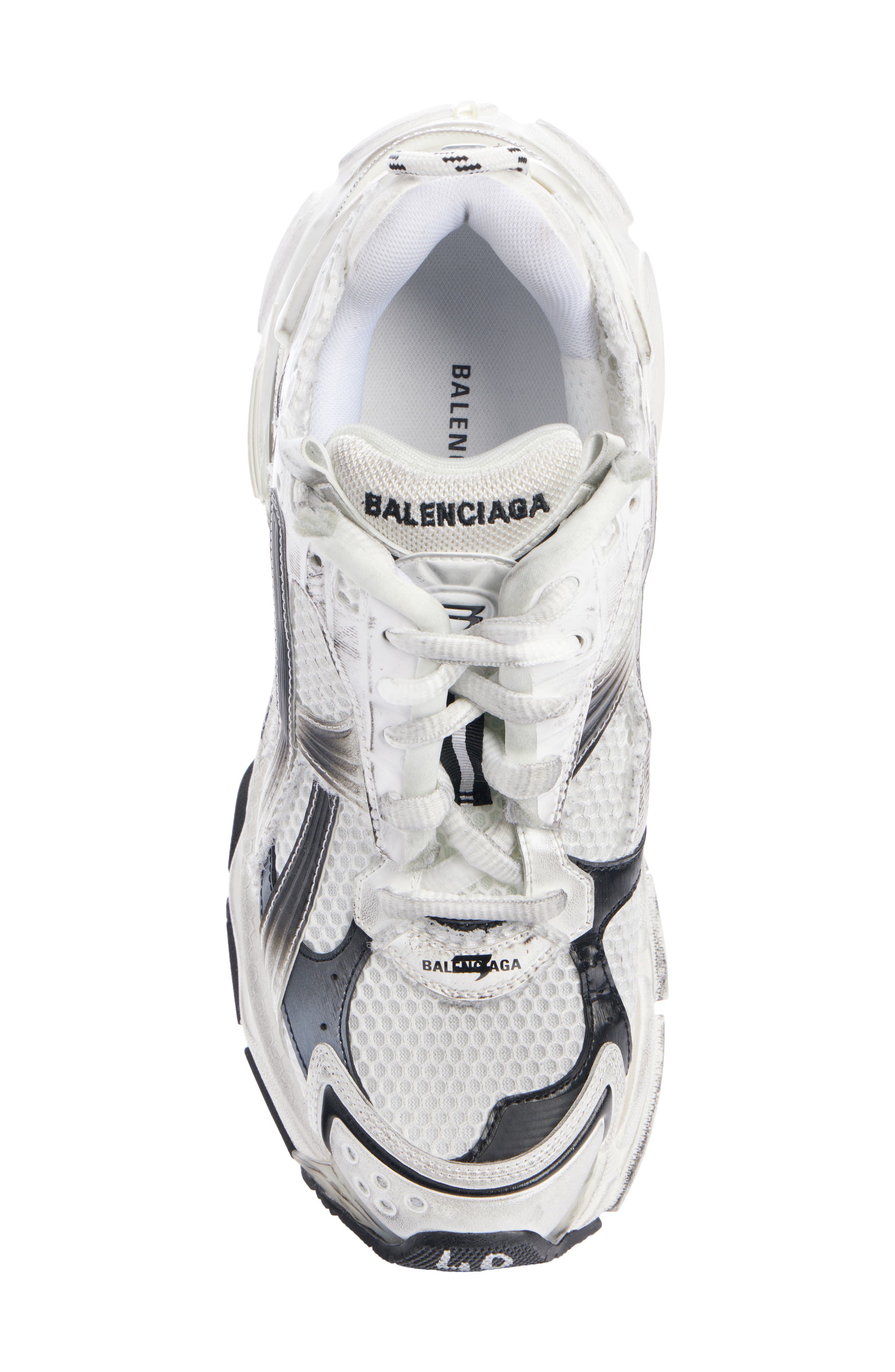 Balenciaga Runner Sneaker, Alternate, color, White/ Black