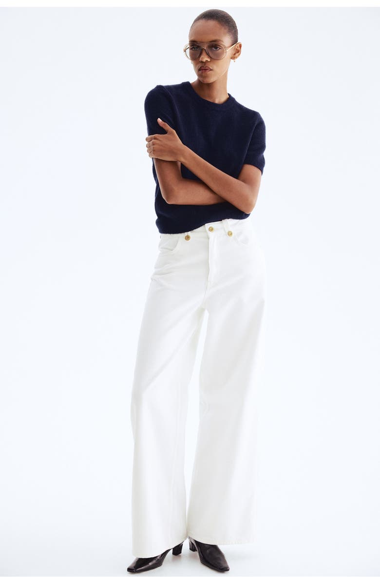 H&M Wide High Jeans, Alternate, color, 