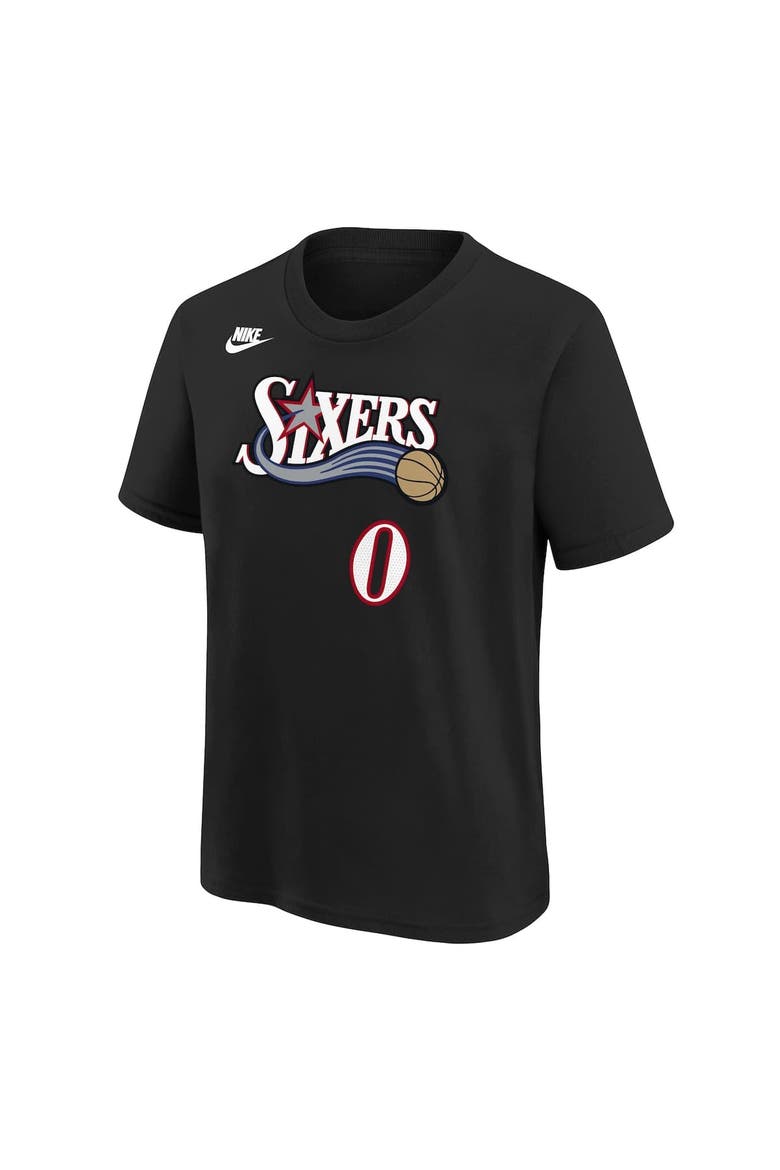 Youth Nike Tyrese Maxey Black Philadelphia 76ers Name & Number T-Shirt - Classic Edition, Alternate, color, Black