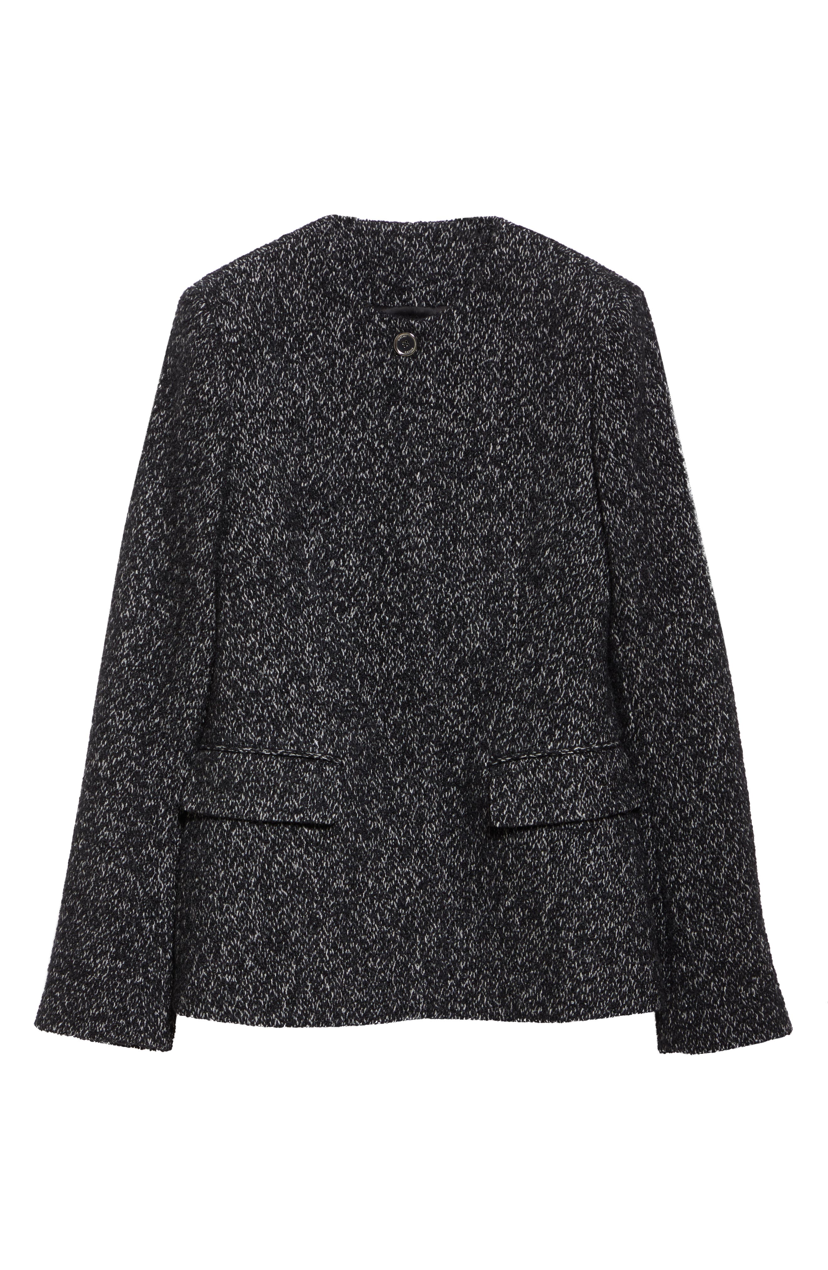 Collarless Cinched Wool Blend Jacket (Women) | Nordstrom