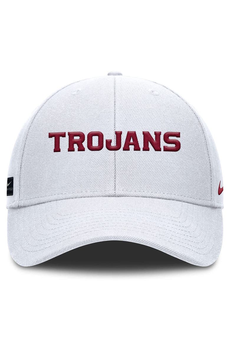 Nike Men's Nike White USC Trojans 2025 On-Field Rise Performance Adjustable Hat, Alternate, color, White