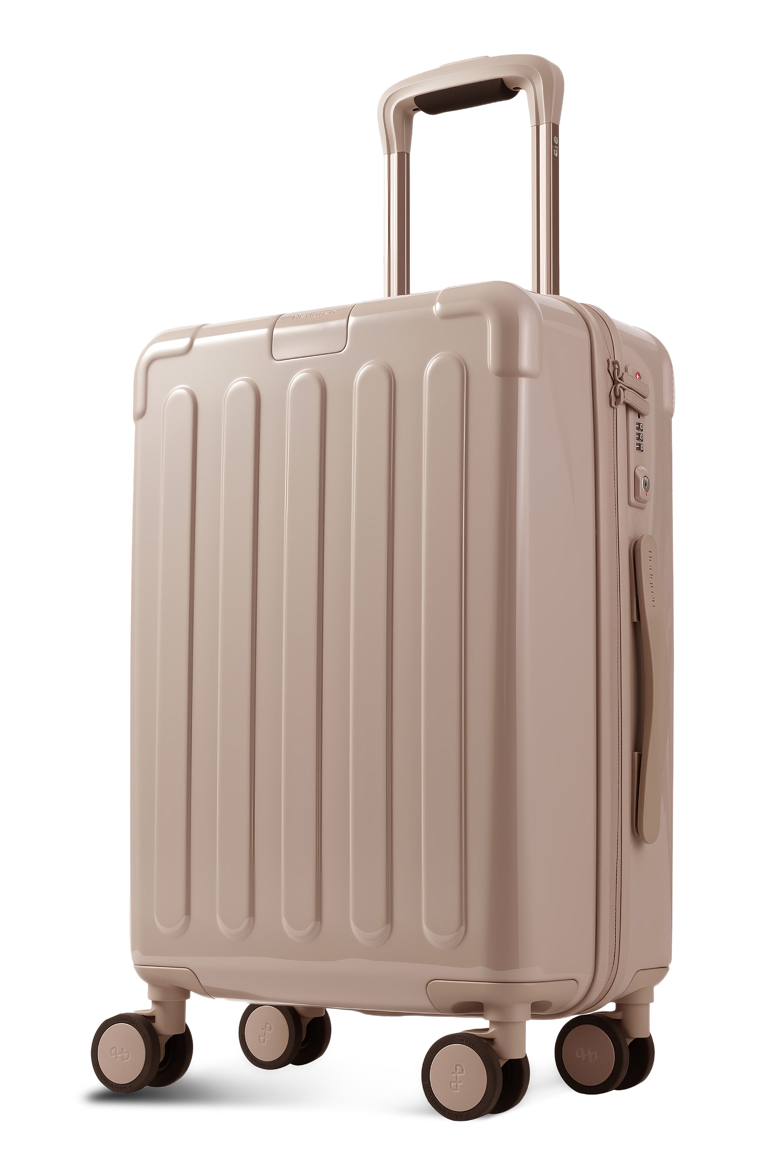 Hedgren Nostos Glossy Spinner Carry-On, Alternate, color, Sahara