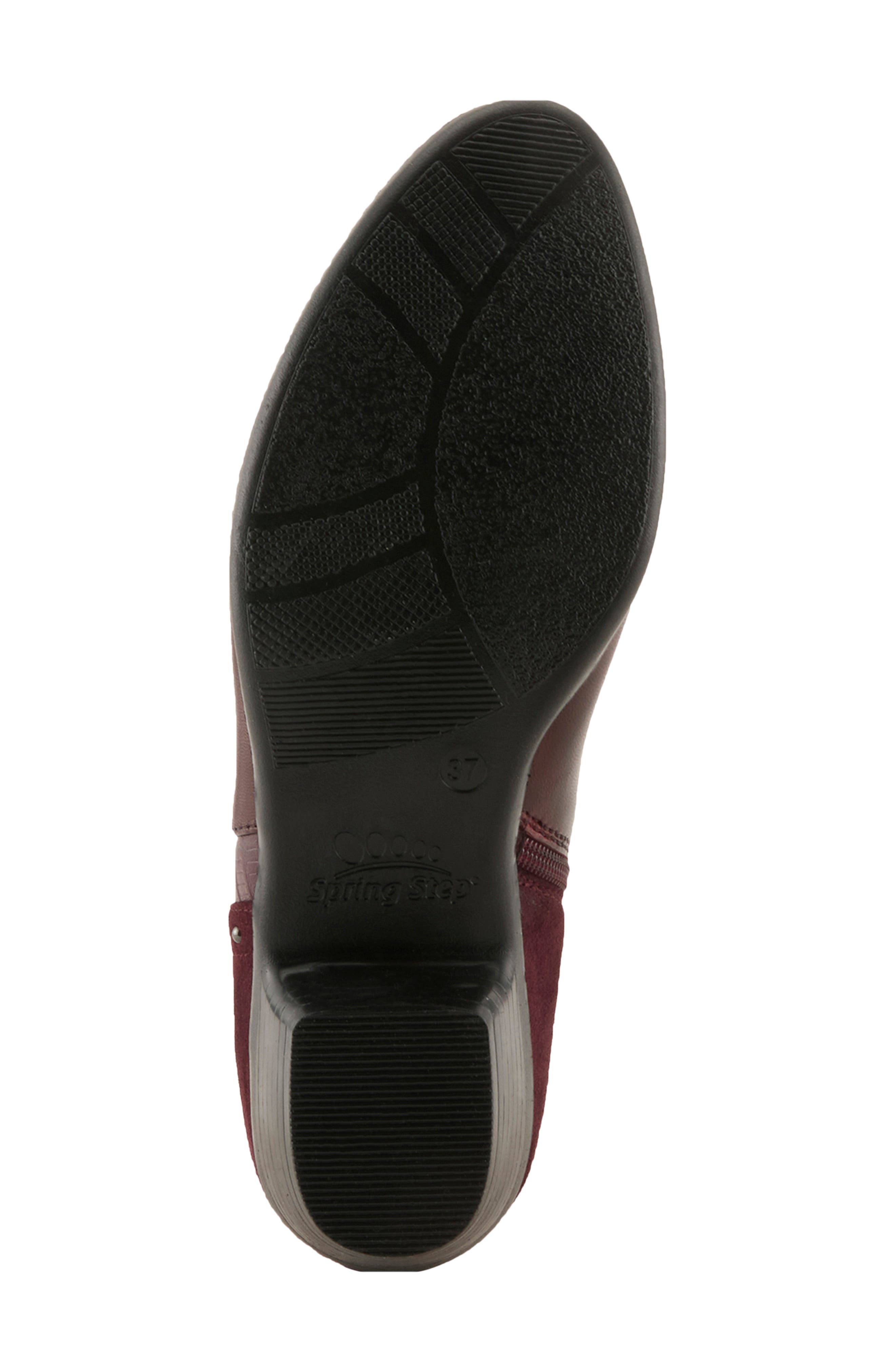 Annelise Leather Bootie, Alternate, color, BORDEAUX