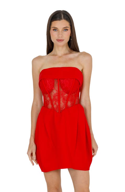 Daisy Strapless Lace Corset Dress