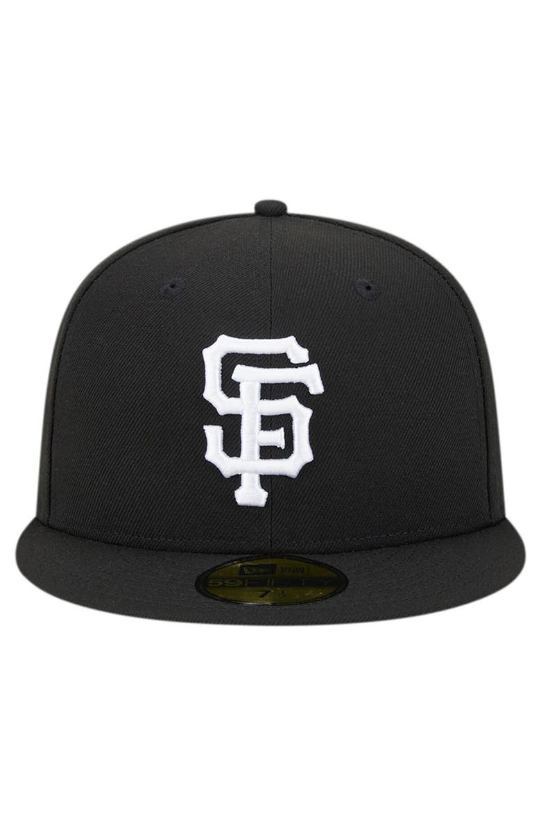 New Era Men's New Era Black San Francisco Giants Logo 59FIFTY Fitted Hat, Alternate, color, Black