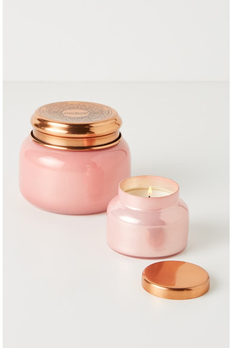 Capri Iridescent Jar Candle, Alternate, color, IVORY PRIMROSE